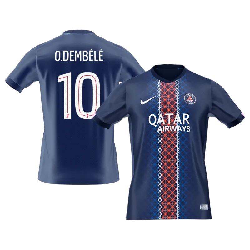 O.DEMBÉLÉ #10 PSG Home Soccer Jersey 2025/26