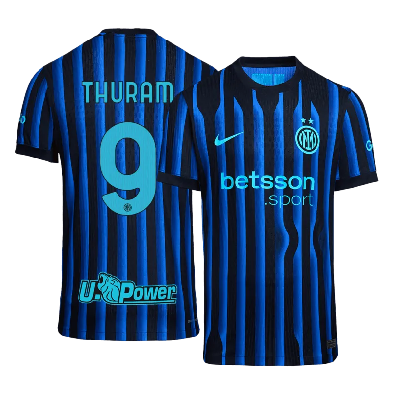 THURAM #9 Inter Milan Home Authentic Soccer Jersey 2025/26