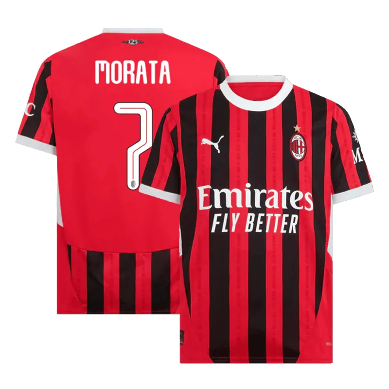MORATA #7 AC Milan Home Soccer Jersey 2024/25