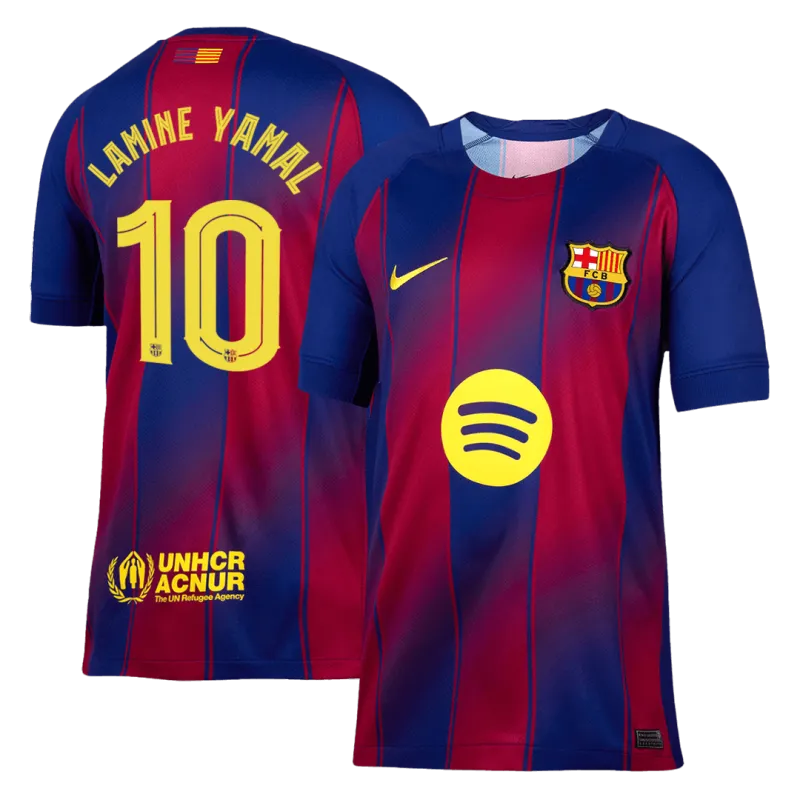 LAMINE YAMAL #10 Barcelona Home Soccer Jersey 2025/26 -UCL