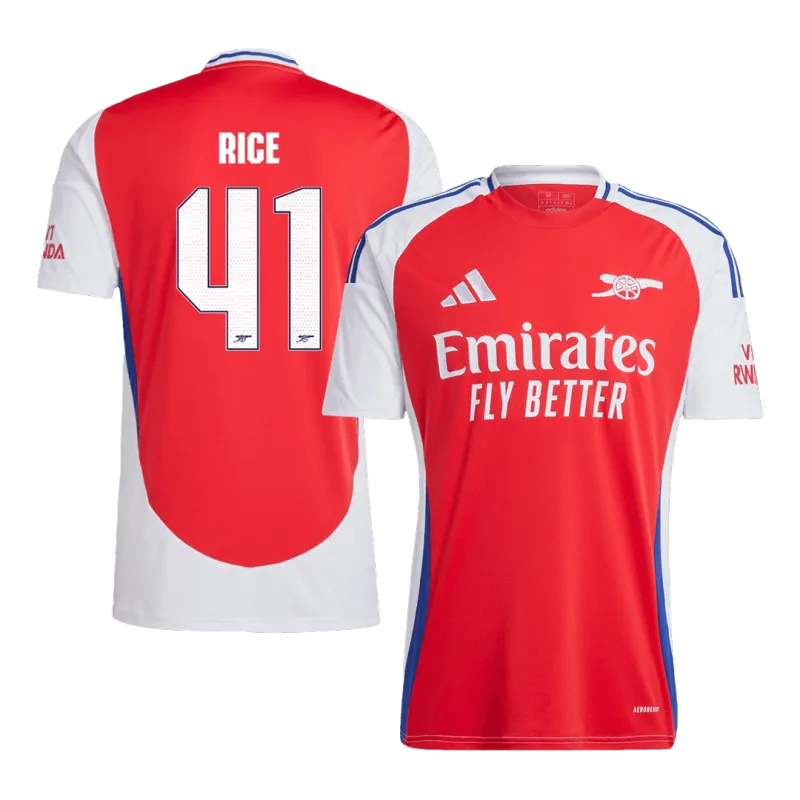 RICE #41 Arsenal Home Soccer Jersey 2024/25 – UCL