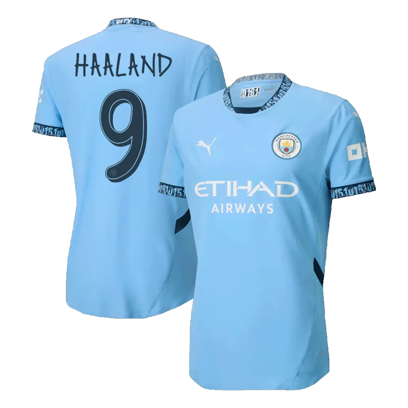 HAALAND #9 Manchester City Home Authentic Soccer Jersey 2024/25 – UCL