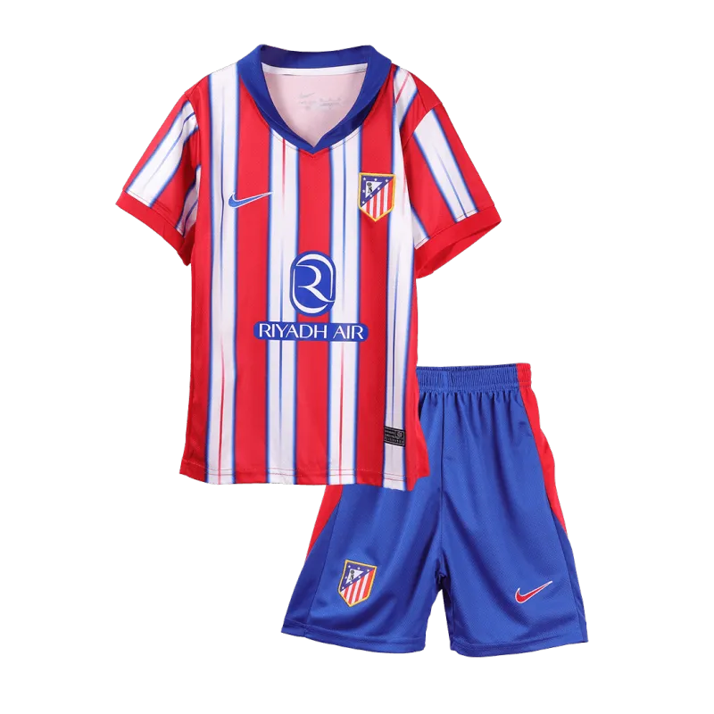 Atletico Madrid Home Kids Soccer Jerseys Kit 2024/25