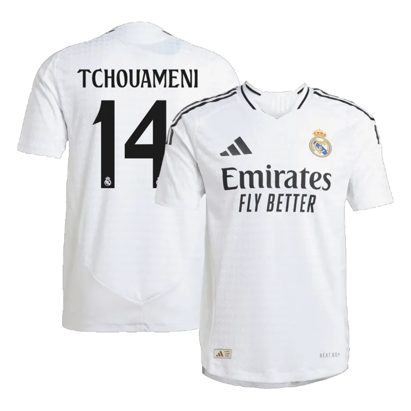 TCHOUAMENI #14 Real Madrid Home Authentic Soccer Jersey 2024/25