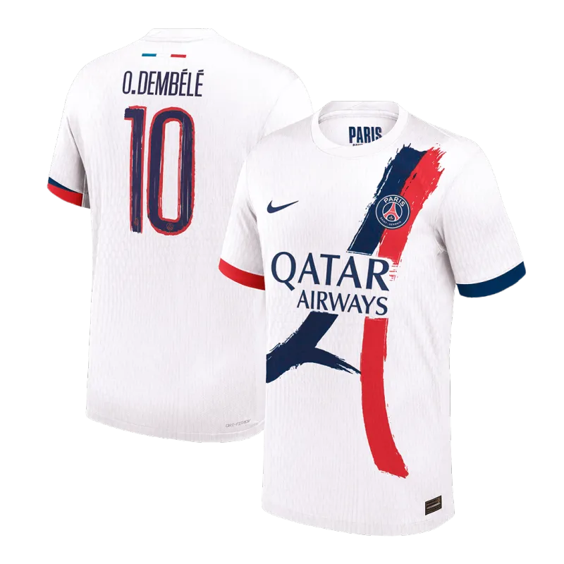 O.DEMBÉLÉ #10 PSG Away Authentic Soccer Jersey 2024/25 – UCL