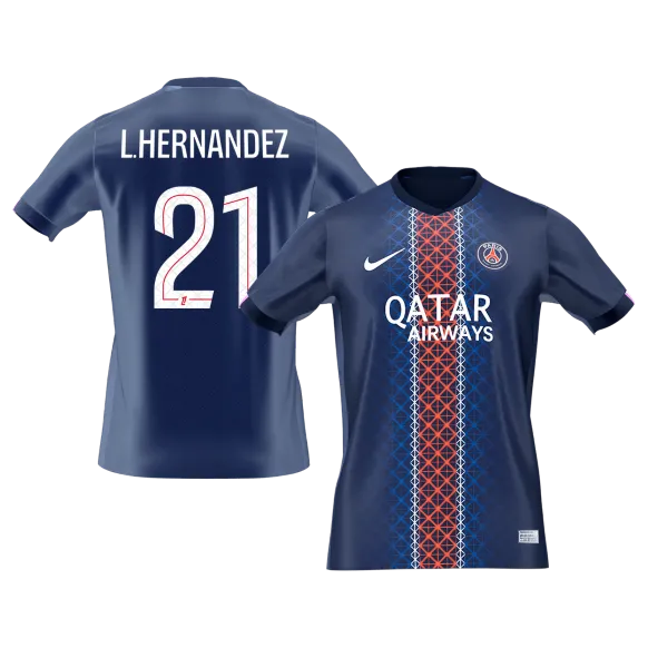 L.HERNANDEZ #21 PSG Home Soccer Jersey 2025/26