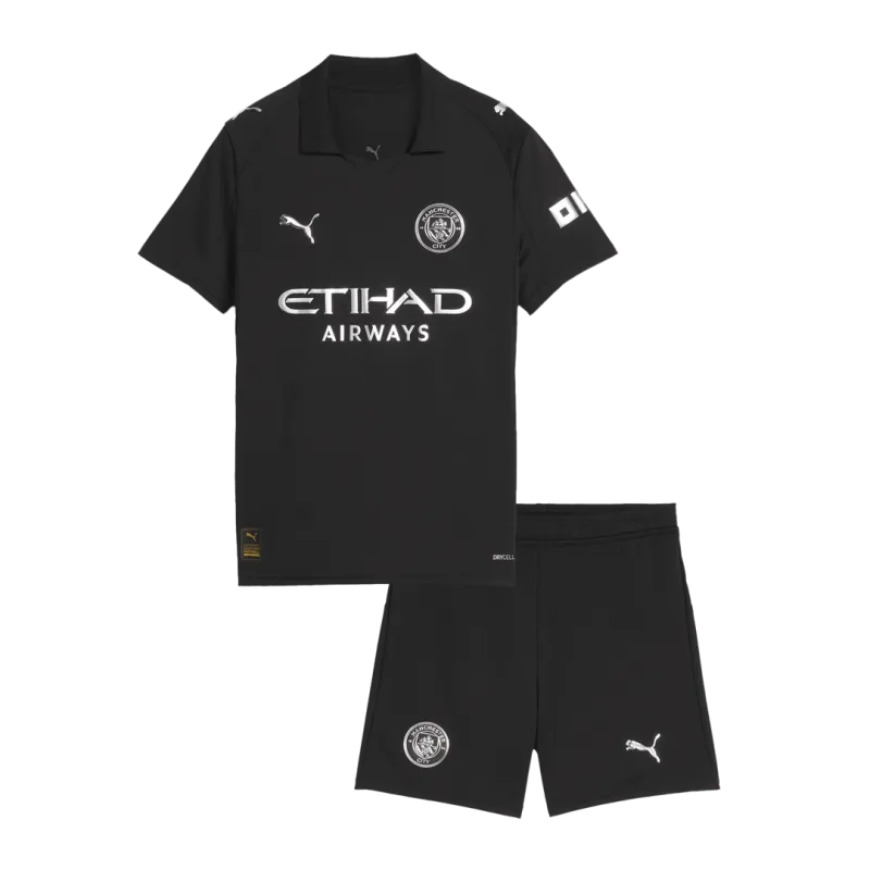 Manchester City Away Kids Soccer Jerseys Kit 2025/26