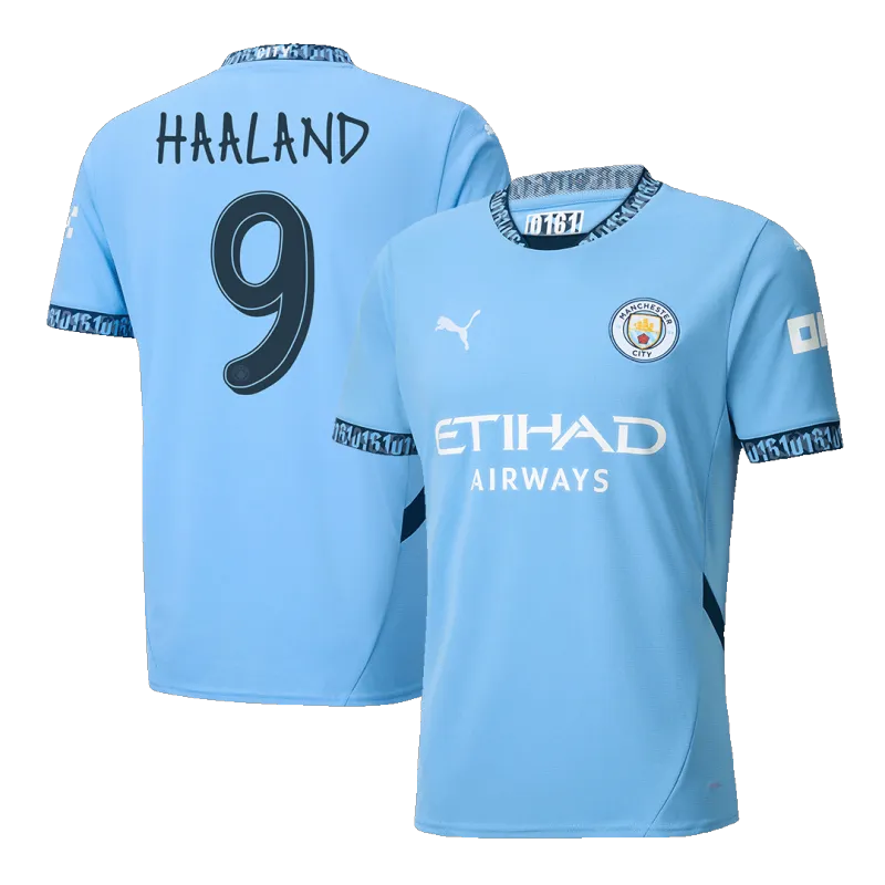 HAALAND #9 Manchester City Home Soccer Jersey 2024/25 – UCL