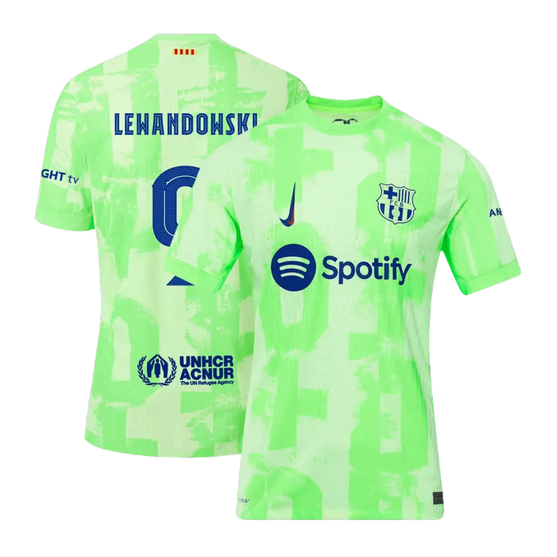LEWANDOWSKI #9 Barcelona Third Away Authentic Soccer Jersey 2024/25 – UCL