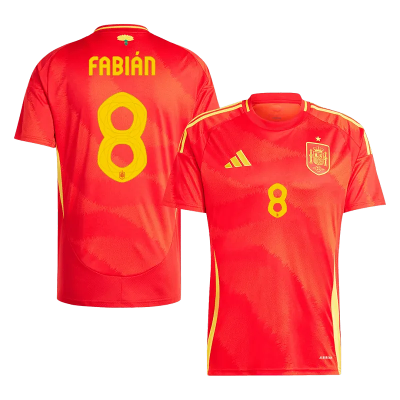 FABIÁN #8 Spain Home Soccer Jersey EURO 2024
