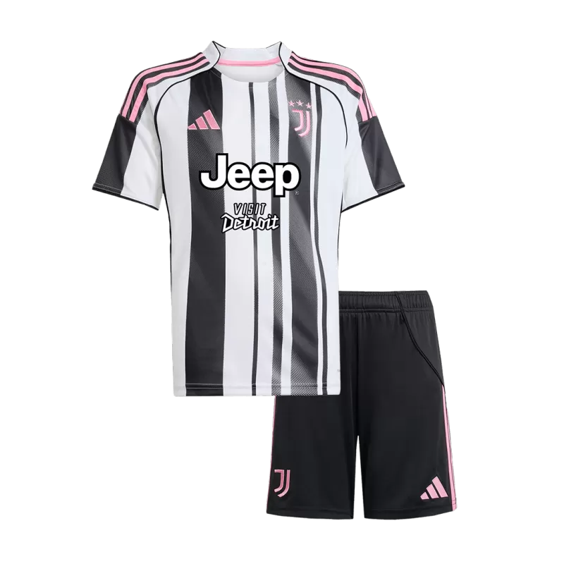 Juventus Home Kids Soccer Jerseys Kit 2025/26