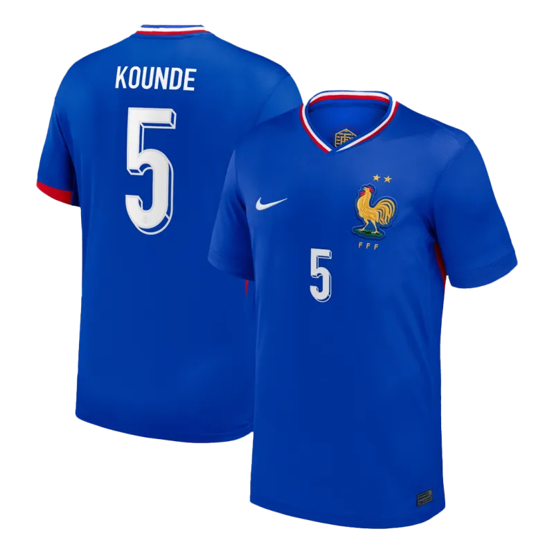 KOUNDE #5 France Home Soccer Jersey 2024