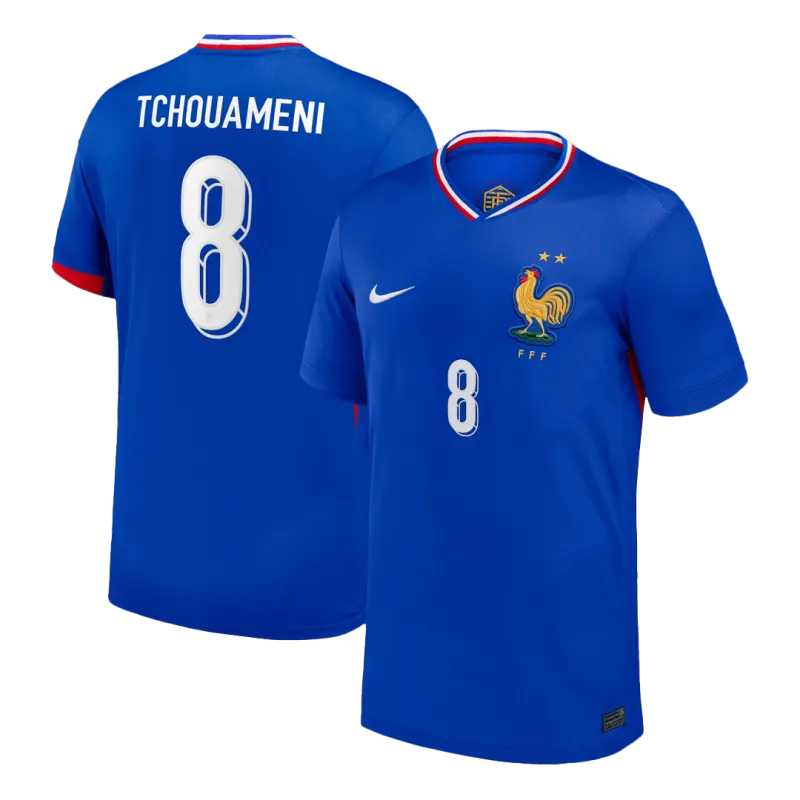 TCHOUAMENI #8 France Home Soccer Jersey 2024