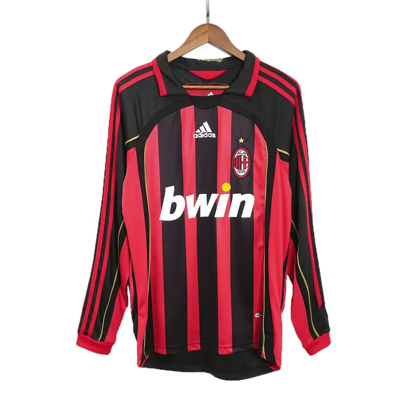 Vintage Soccer Jersey AC Milan Home Long Sleeve 2006/07