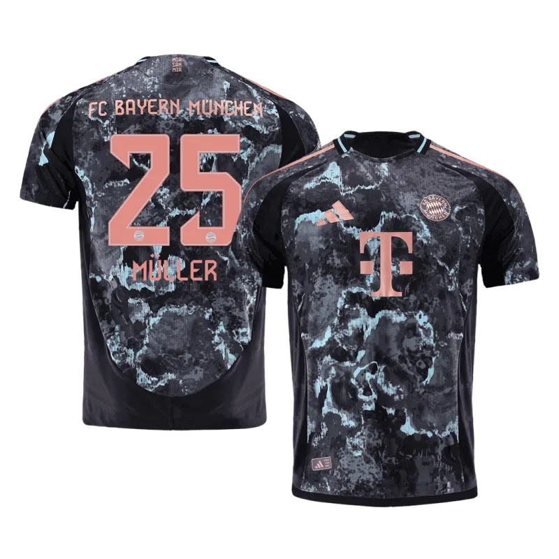 MÜLLER #25 Bayern Munich Away Authentic Soccer Jersey 2024/25