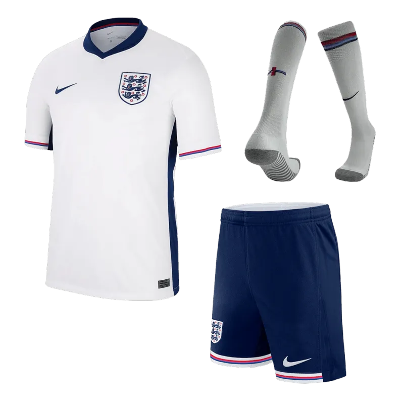 England Home Soccer Jersey Kit(Jersey+Shorts+Socks) Euro 2024