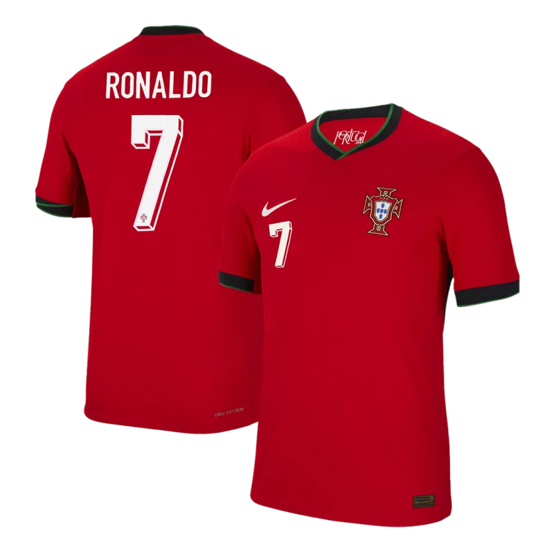 RONALDO #7 Portugal Home Authentic Soccer Jersey EURO 2024