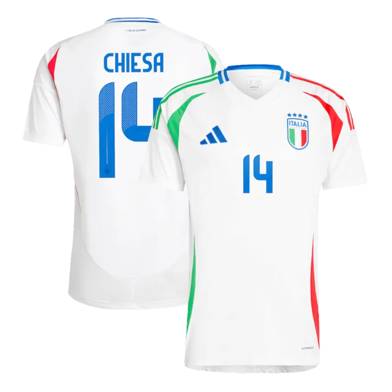 CHIESA #14 Italy Away Soccer Jersey EURO 2024