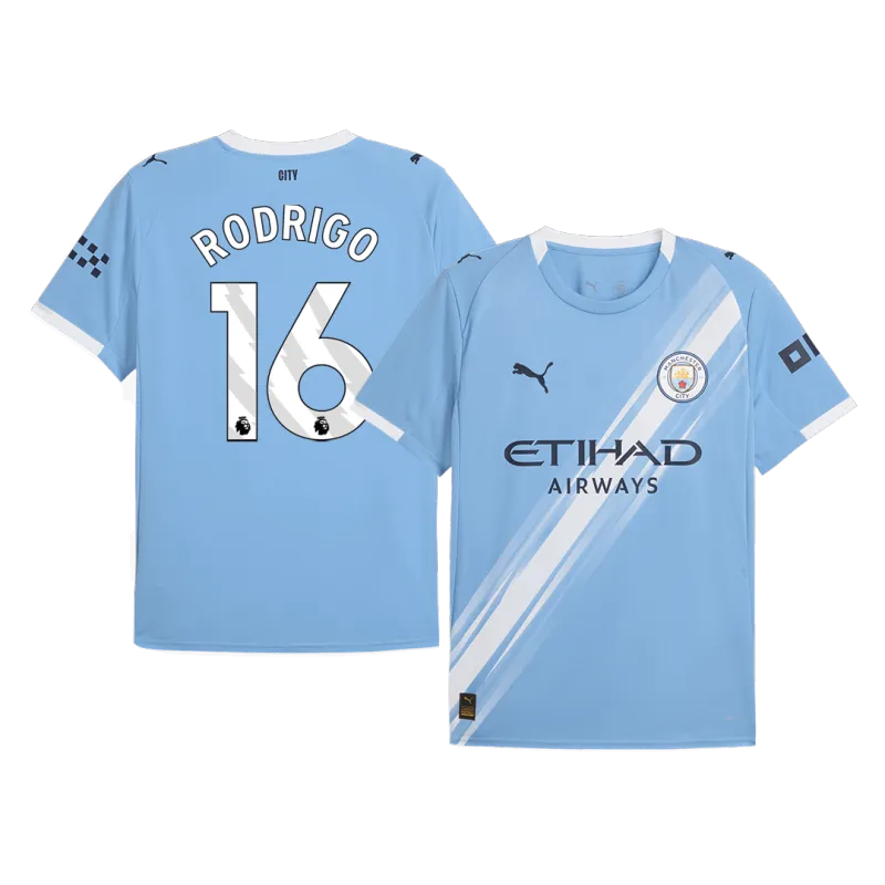 RODRIGO #16 Manchester City Home Soccer Jersey 2025/26