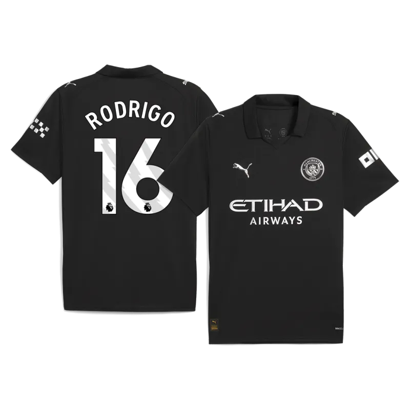RODRIGO #16 Manchester City Away Soccer Jersey 2025/26