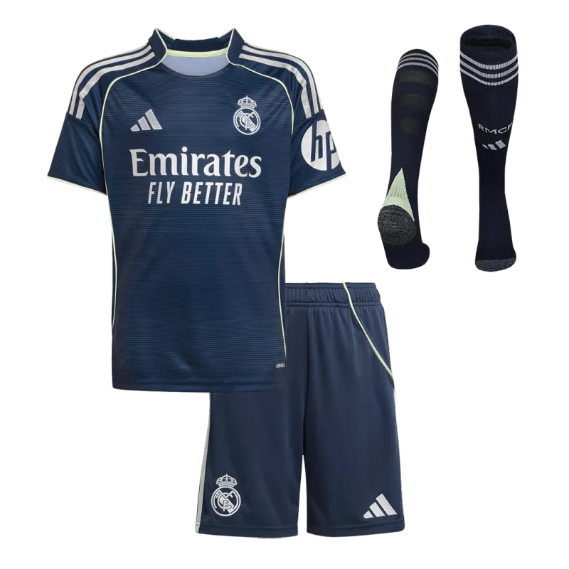 Real Madrid Away Kids Soccer Jerseys Full Kit 2025/26