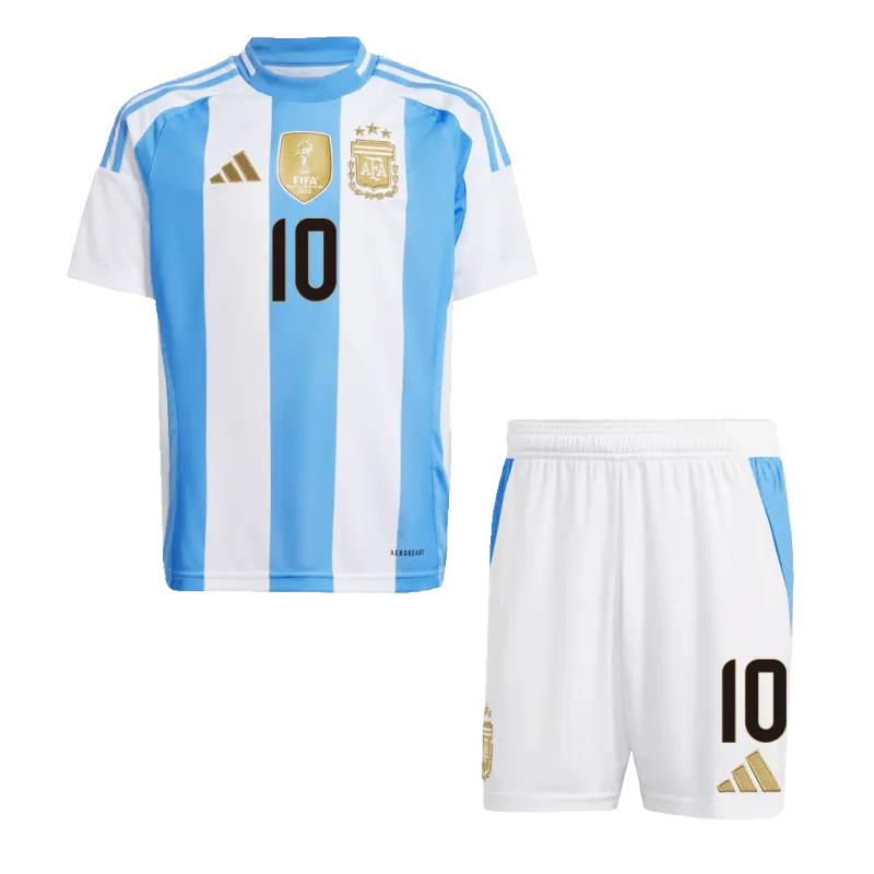 MESSI #10 Argentina Home Kids Soccer Jerseys Kit 2024