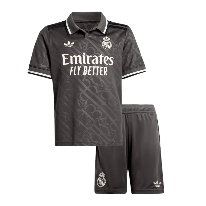 Real Madrid Third Away Kids Soccer Jerseys Kit 2024/25