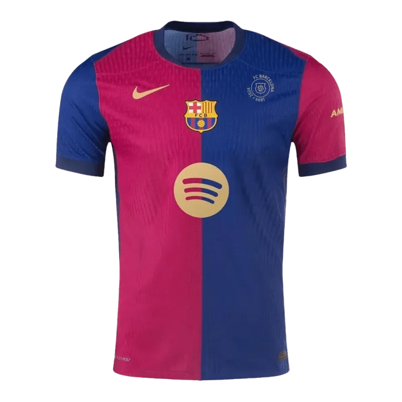 Barcelona Home Authentic Soccer Jersey 2024/25 – 125th Anniversary(Spotify Logo Without Text)