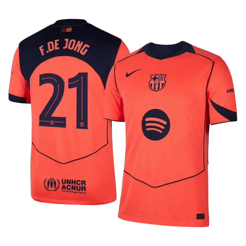 F.DE JONG #21 Barcelona Third Away Soccer Jersey 2025/26 -UCL