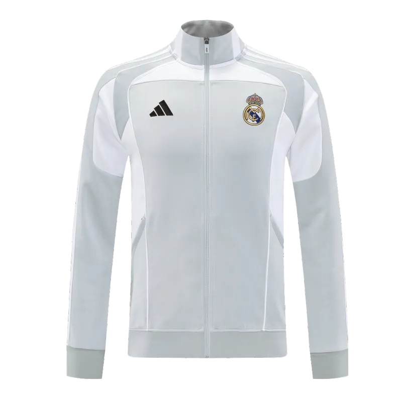 Real Madrid Home Track Jacket 2025/26 – Gray