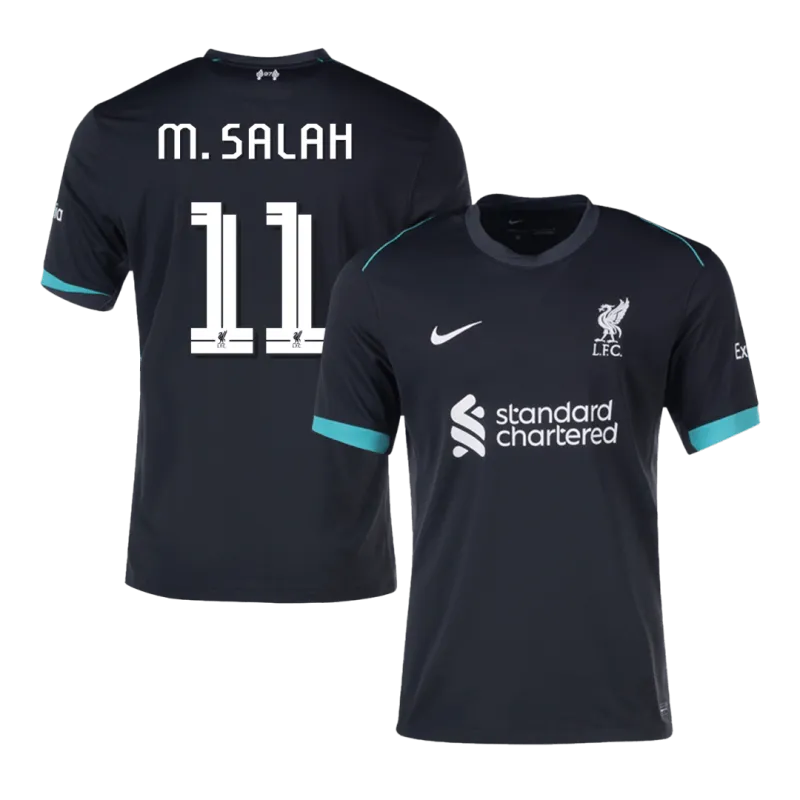 M.SALAH #11 Liverpool Away Soccer Jersey 2024/25 – UCL