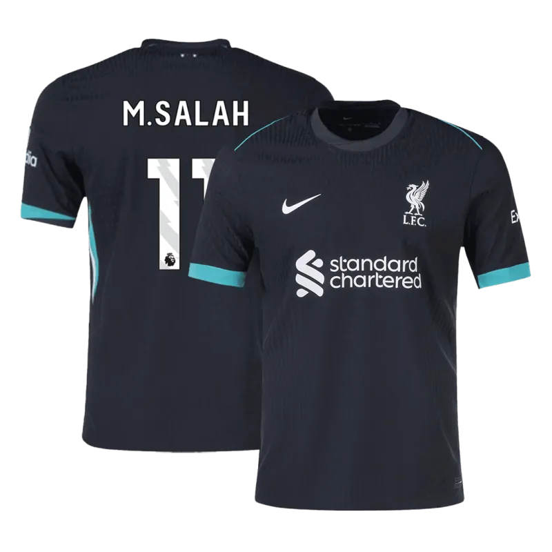 M.SALAH #11 Liverpool Away Authentic Soccer Jersey 2024/25