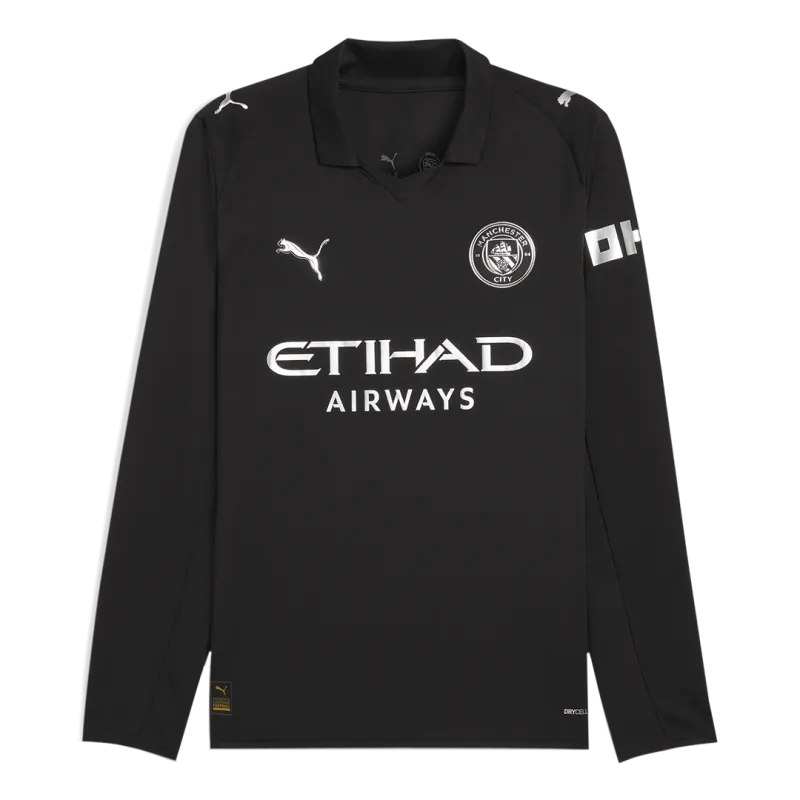 Manchester City Away Long Sleeve Soccer Jersey 2025/26