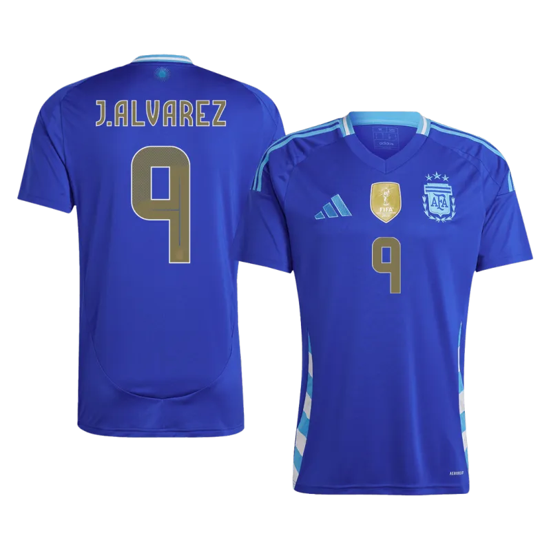 J.ALVAREZ #9 Argentina Away Soccer Jersey 2024