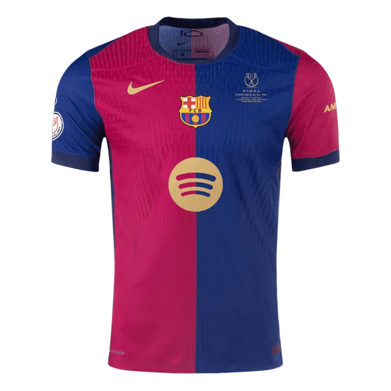 Barcelona Home Authentic Soccer Jersey 2024/25 – Copa del Rey Final