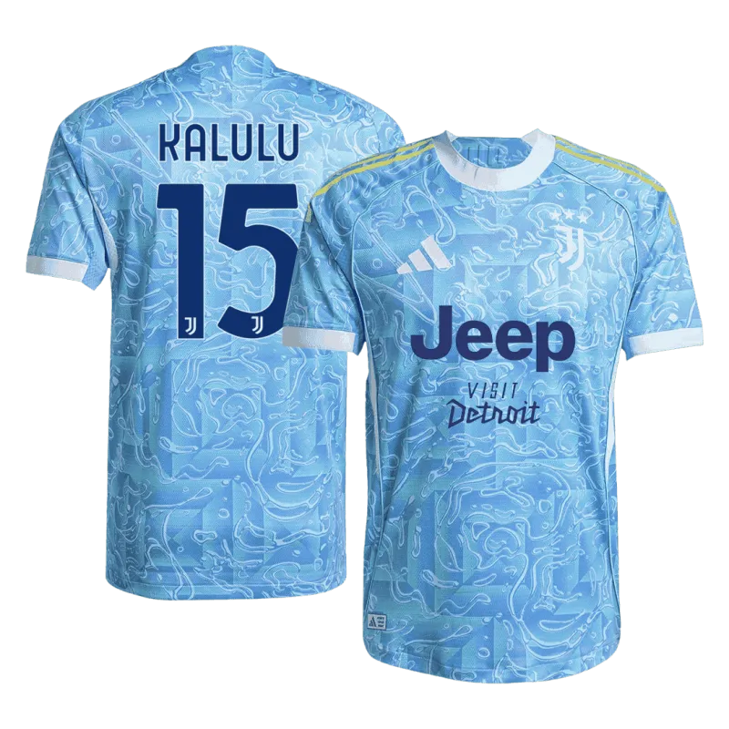 KALULU #15 Juventus Away Authentic Soccer Jersey 2025/26