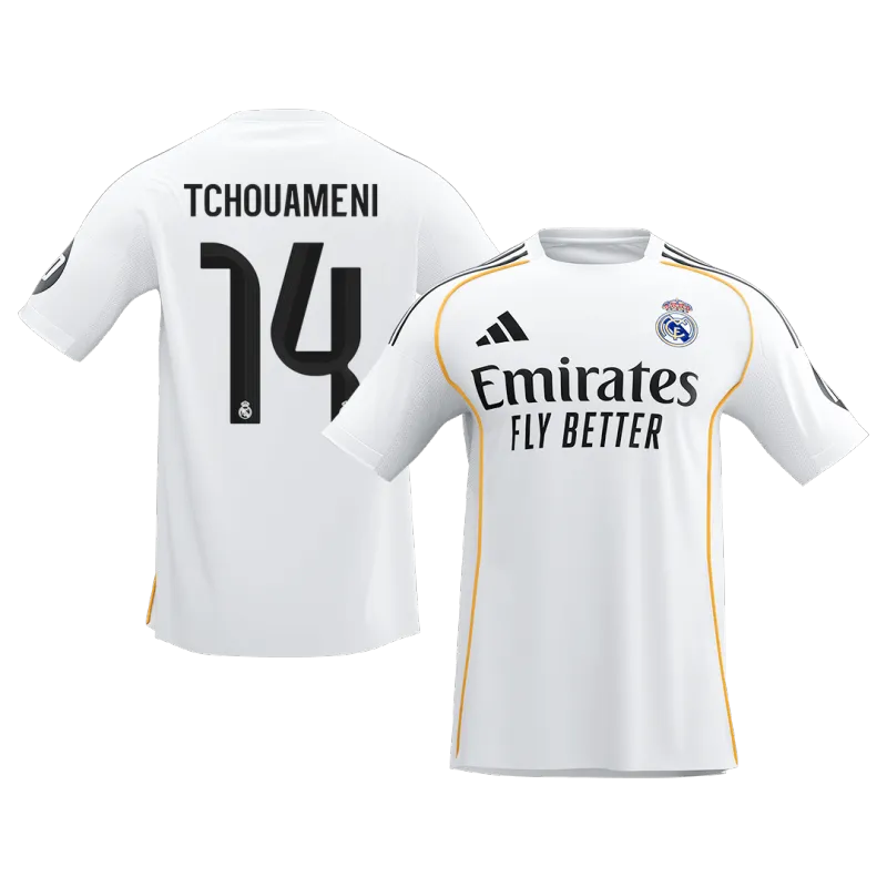 TCHOUAMENI #14 Real Madrid Home Soccer Jersey 2025/26