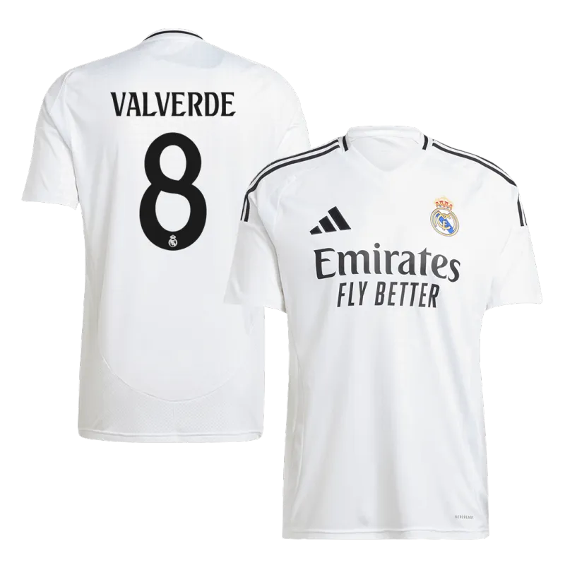 VALVERDE #8 Real Madrid Home Soccer Jersey 2024/25