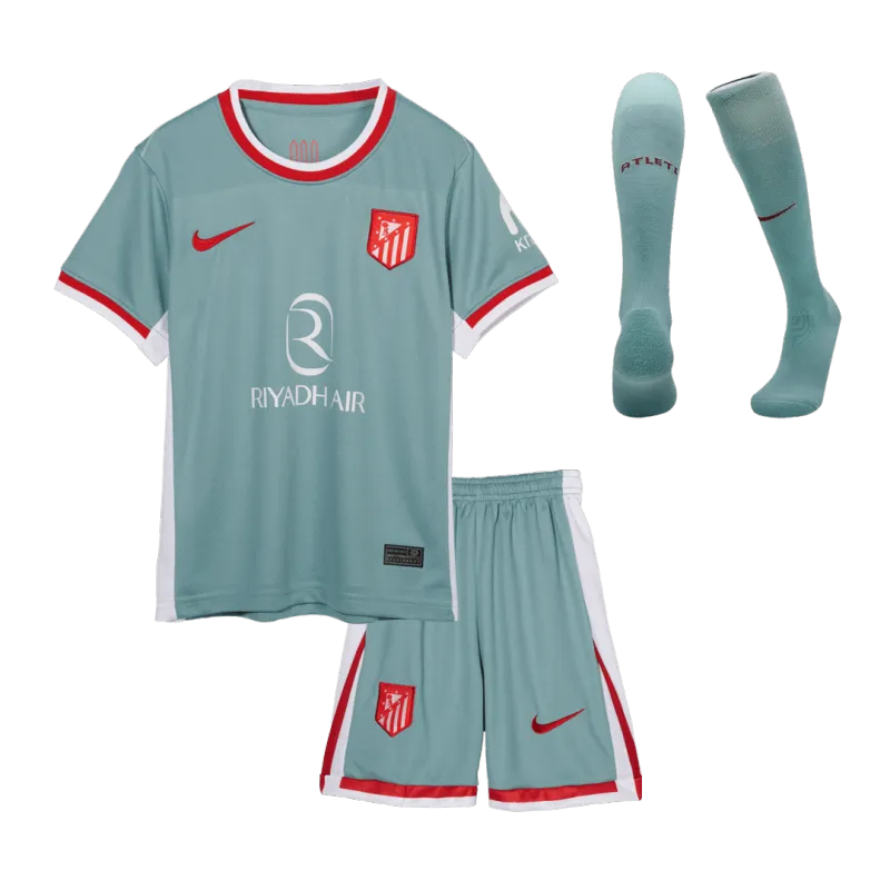 Atletico Madrid Away Kids Soccer Jerseys Full Kit 2024/25