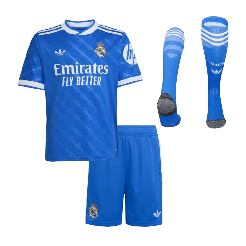 Real Madrid Third Away Kids Soccer Jerseys Full Kit 2025/26