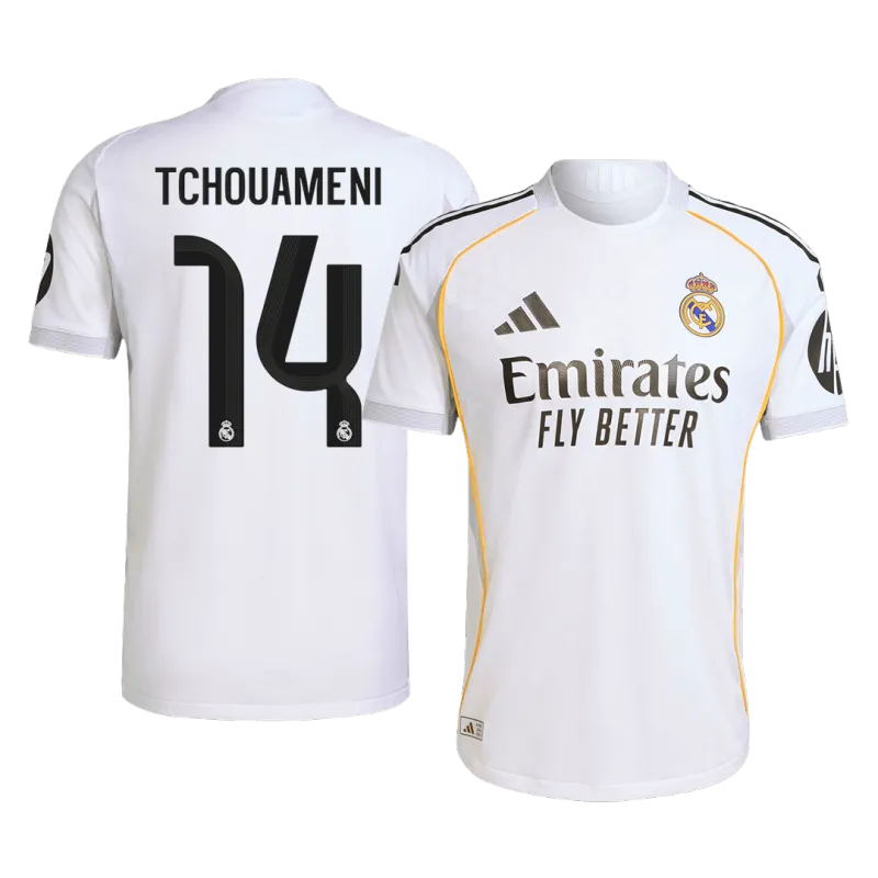 TCHOUAMENI #14 Real Madrid Home Authentic Soccer Jersey 2025/26