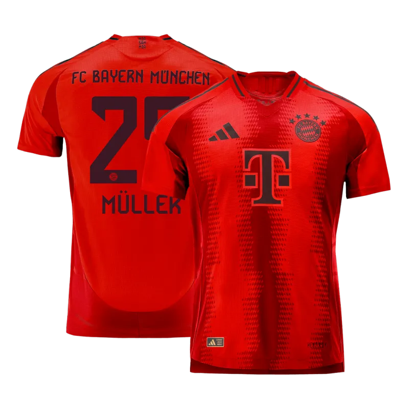 MÜLLER #25 Bayern Munich Home Authentic Soccer Jersey 2024/25