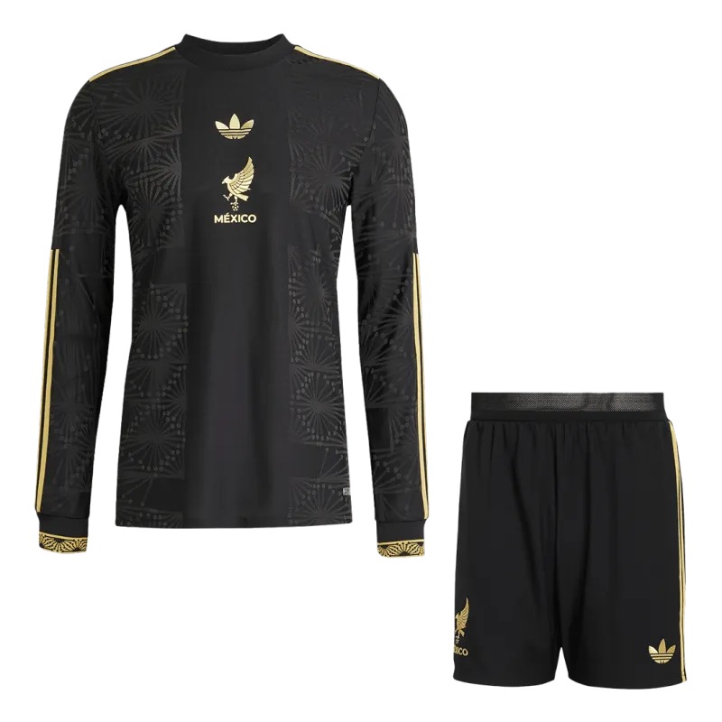 Mexico Third Away Long Sleeve Authentic Jerseys Kit 2025 – Gold Cup