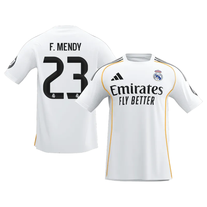 F.MENDY #23 Real Madrid Home Soccer Jersey 2025/26