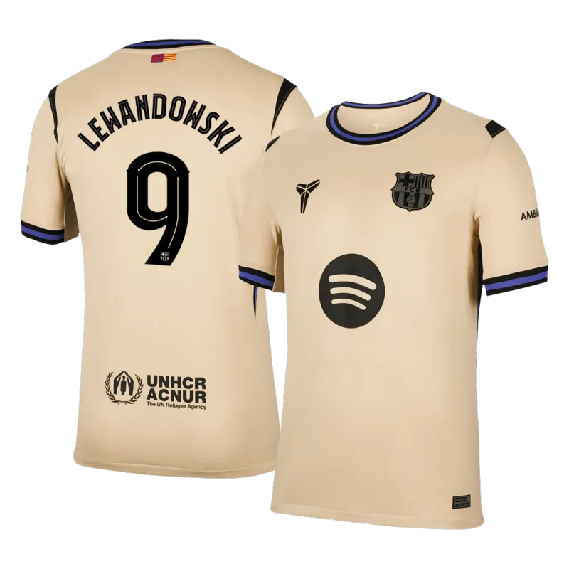 LEWANDOWSKI #9 Barcelona Away Soccer Jersey 2025/26 -UCL