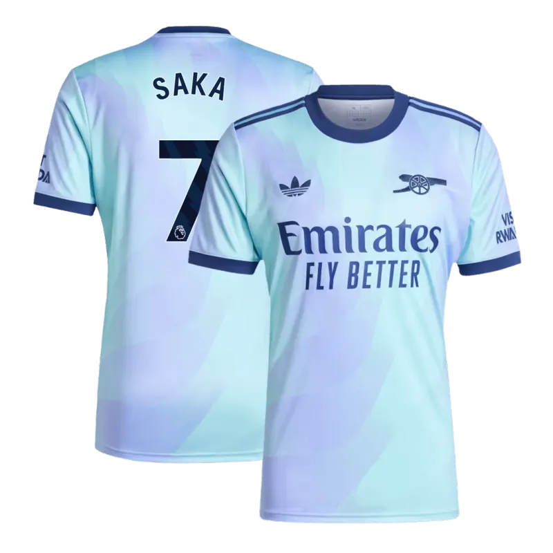 SAKA #7 Arsenal Third Away Soccer Jersey 2024/25