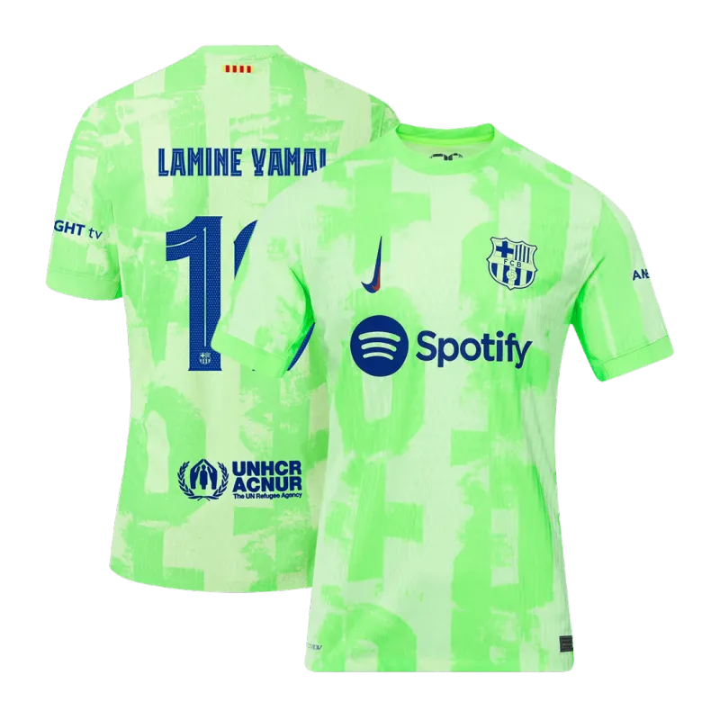 LAMINE YAMAL #19 Barcelona Third Away Authentic Soccer Jersey 2024/25 – UCL