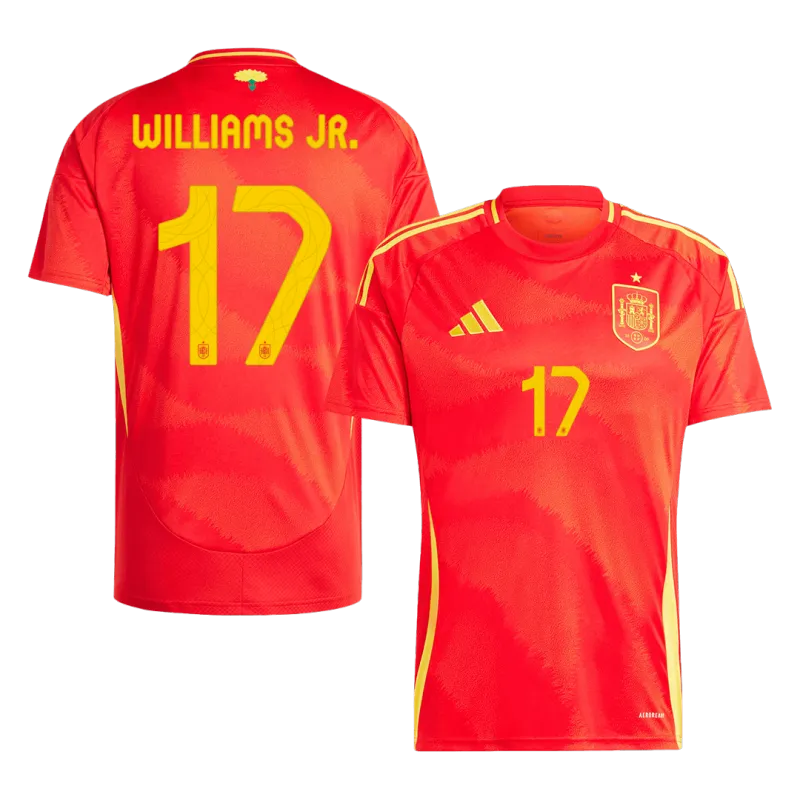 WILLIAMS JR. #17 Spain Home Soccer Jersey EURO 2024