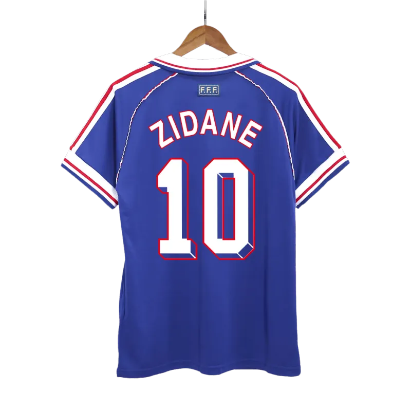 Vintage Soccer Jersey ZIDANE #10 France Home 1998