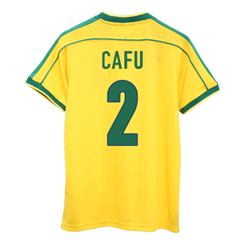 Vintage Soccer Jersey CAFU #2 Brazil Home 1998